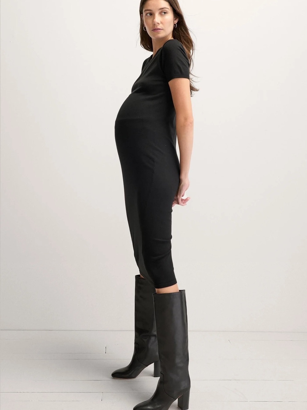 HATCH Collection | Maternity "The Eliza" Midi-Length Dress, Two-Way Stretch MED